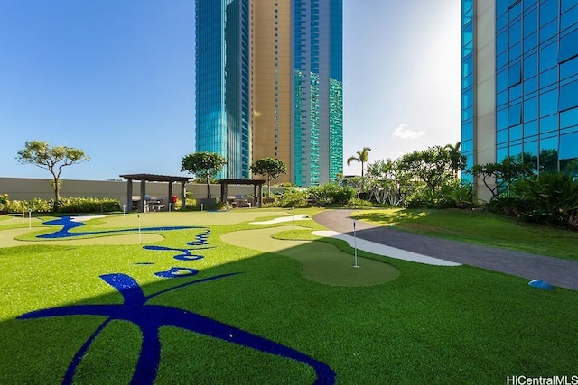 1177 Queen St Unit 2906, Honolulu, HI 96814 - surrounding community with a putting area