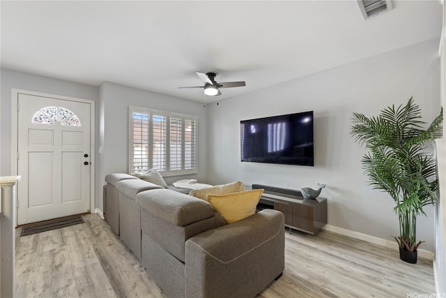 91-1031 Kaimalie St Unit 4M4, Ewa Beach, HI 96706 - living room featuring light wood-style floors and ceiling fan