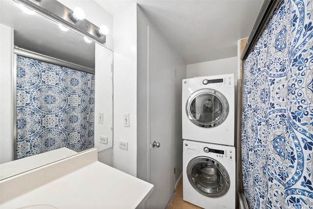 1535 Pensacola St Unit 208, Honolulu, HI 96822 - laundry room with stacked washer / dryer