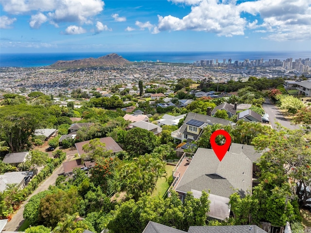 4845 Sierra Dr, Honolulu, HI 96816 - aerial perspective of suburban area with a large body of water
