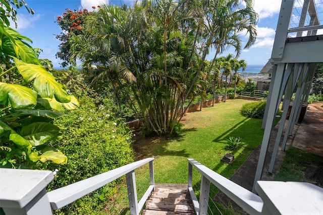 4845 Sierra Dr, Honolulu, HI 96816 - view of yard featuring a water view