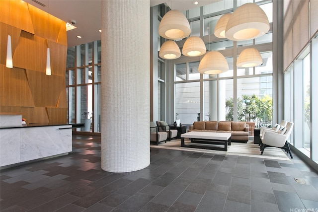 600 Ala Moana Blvd Unit 3401, Honolulu, HI 96813 - lobby featuring a towering ceiling and floor to ceiling windows