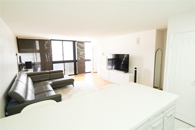 827 Kinau St Unit D703, Honolulu, HI 96813 - living room with light wood-style floors