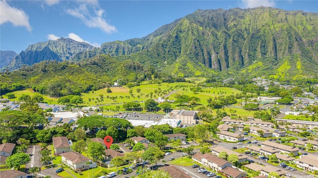47-366 Hui Iwa St Unit 71, Kaneohe, HI 96744 - aerial view of property's location featuring mountains and nearby suburban area