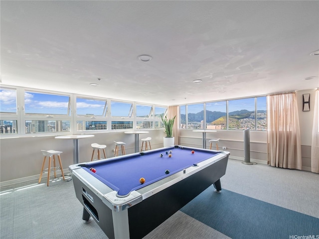2427 Kuhio Ave Unit 1501, Honolulu, HI 96815 - playroom with carpet, billiards table, and a mountain view
