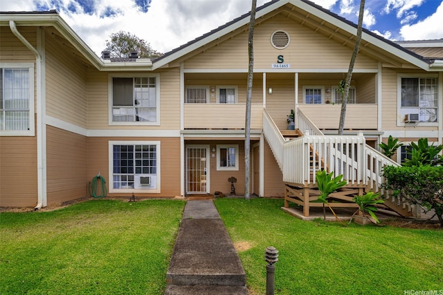 94-1465 Waipio Uka St Unit S103, Waipahu, HI 96797 - rear view of property with stairs, a yard, and cooling unit