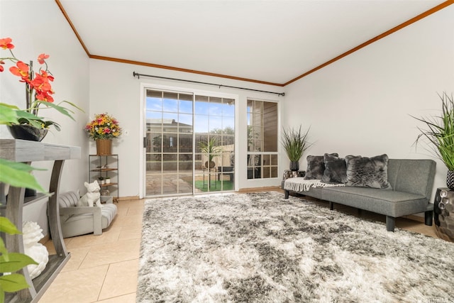 94-1465 Waipio Uka St Unit S103, Waipahu, HI 96797 - living area featuring crown molding and tile patterned floors