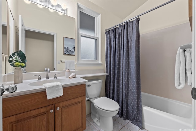 94-547 Lumiauau St, Waipahu, HI 96797 - bathroom with tile patterned floors, vanity, and shower / bath combination with curtain