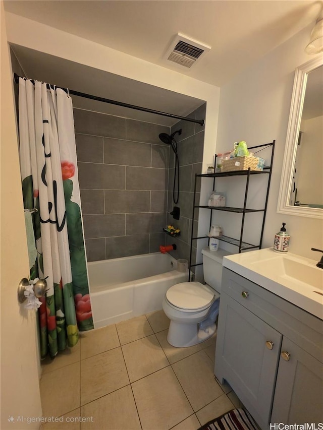 225 Queen St Unit 14A, Honolulu, HI 96813 - full bath with tile patterned floors, shower / tub combo, and vanity