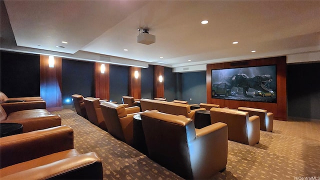 1177 Queen St Unit 1805, Honolulu, HI 96814 - carpeted cinema room featuring recessed lighting