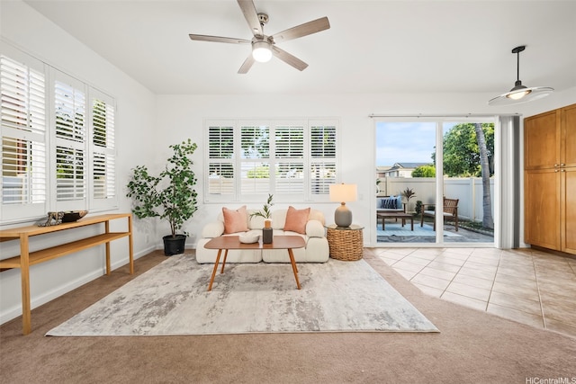 91-3082 Makalea Loop Unit 41, Ewa Beach, HI 96706 - sitting room with a ceiling fan and light carpet