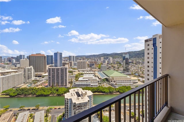 411 Hobron Ln Unit 3402, Honolulu, HI 96815 - balcony with a water view and a city view