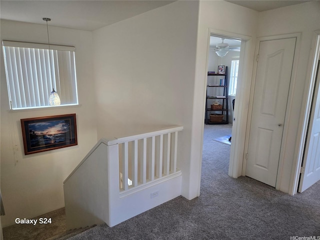 94-1008 Makakoa Loop, Waipahu, HI 96797 - hallway featuring carpet floors and an upstairs landing