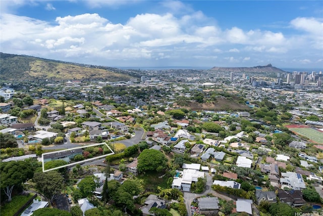 2316 Round Top Dr, Honolulu, HI 96822 - aerial view of property and surrounding area with property boundaries highlighted