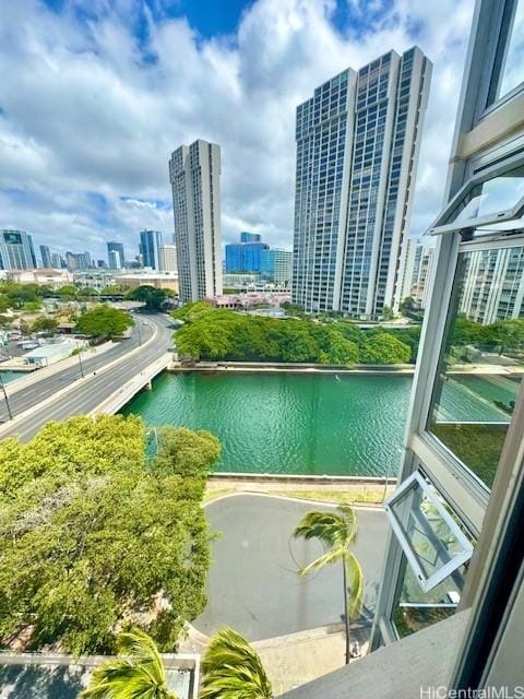 1676 Ala Moana Blvd Unit 1007, Honolulu, HI 96815 - view of swimming pool featuring a view of skyline and a water view