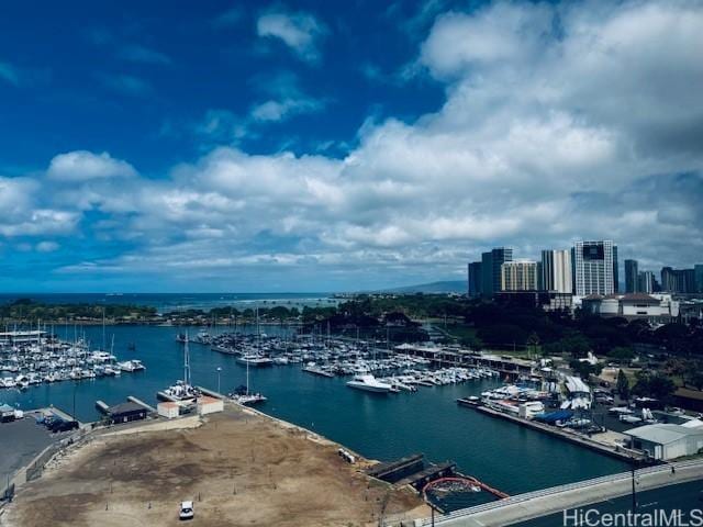 1676 Ala Moana Blvd Unit 1007, Honolulu, HI 96815 - water view featuring numerous boat docks
