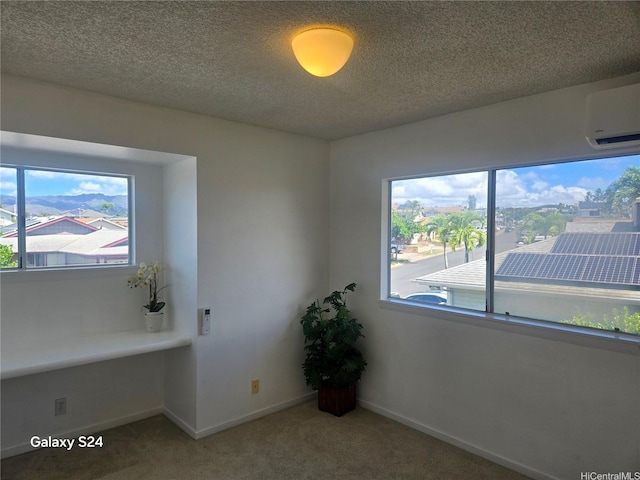 94-1060 Lelehu St, Waipahu, HI 96797 - unfurnished office with carpet floors, a wall mounted AC, and a textured ceiling