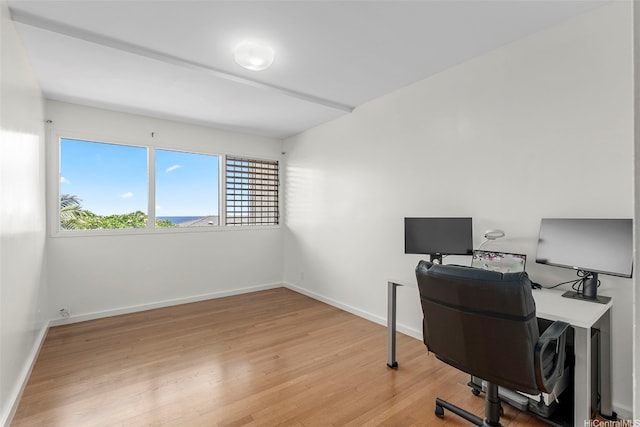 1789 Laukahi St, Honolulu, HI 96821 - office area with light wood-style flooring and baseboards