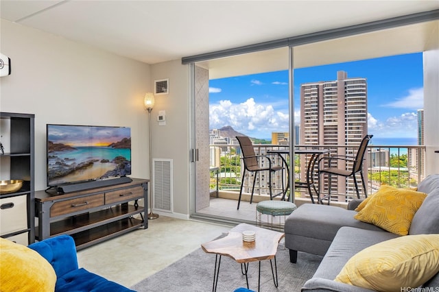 400 Hobron Ln Unit 2809, Honolulu, HI 96815 - living area featuring plenty of natural light and expansive windows