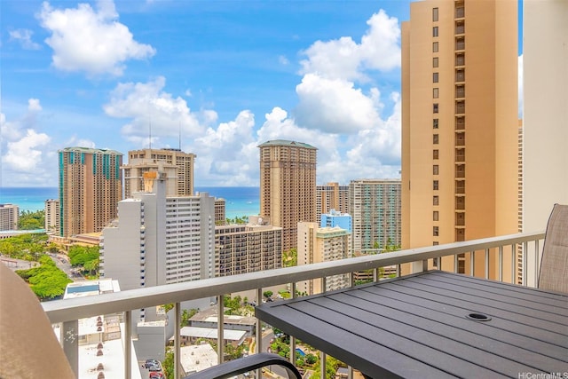 400 Hobron Ln Unit 2809, Honolulu, HI 96815 - balcony featuring a water view and a view of city