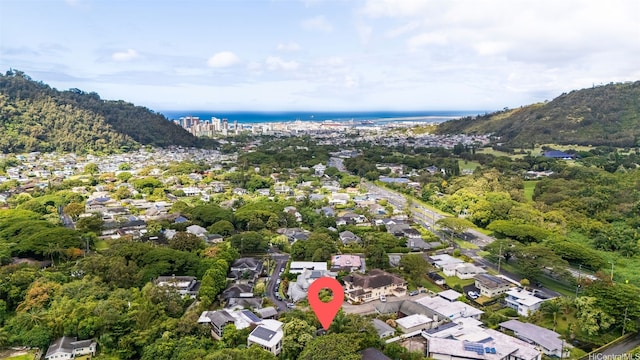 3233 Allan Pl, Honolulu, HI 96817 - aerial overview of property's location with nearby suburban area and a large body of water