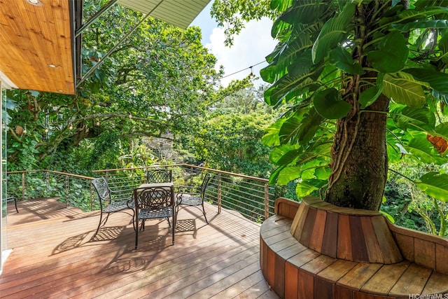3233 Allan Pl, Honolulu, HI 96817 - view of wooden deck