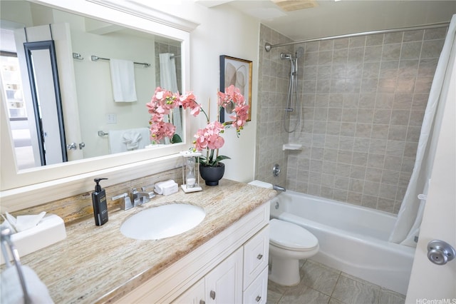 201 Ohua Ave Unit Makai/2808, Honolulu, HI 96815 - bathroom with shower / bath combo with shower curtain, vanity, and tile patterned flooring