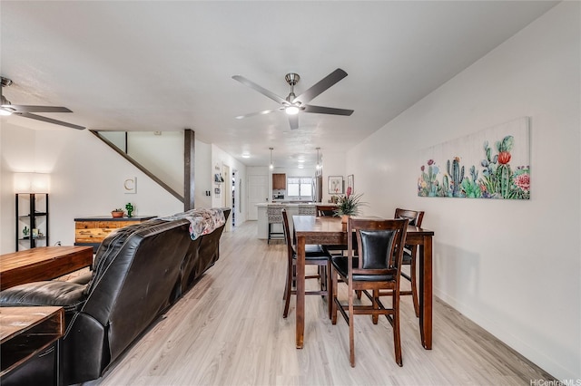 91-630 Kilaha St Unit 1, Ewa Beach, HI 96706 - dining area featuring ceiling fan and light wood-style flooring