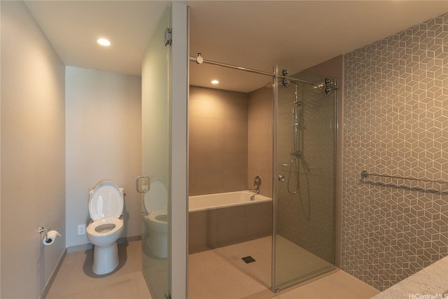 1000 Auahi St Unit 2007, Honolulu, HI 96814 - bathroom featuring a shower stall, recessed lighting, and a tub