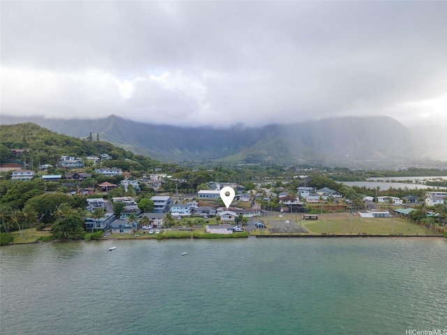 47-070 Laenani Dr Unit C, Kaneohe, HI 96744 - water view featuring a mountain backdrop and nearby suburban area
