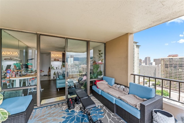 2121 Ala Wai Blvd Unit 2301, Honolulu, HI 96815 - balcony with a city view and an outdoor living space