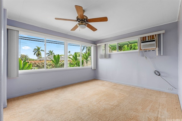 44-151 Bayview Haven Pl, Kaneohe, HI 96744 - carpeted spare room with ceiling fan and a wall mounted air conditioner