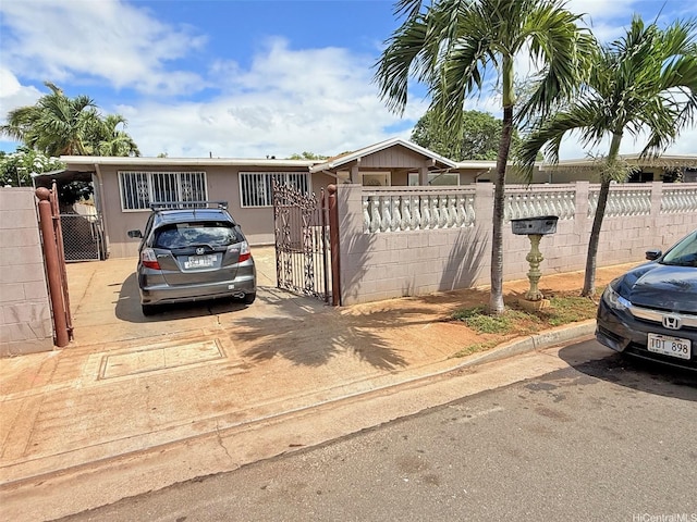 91-1206 Hanaloa St, Ewa Beach, HI 96706 - ranch-style house with a gate and a fenced front yard