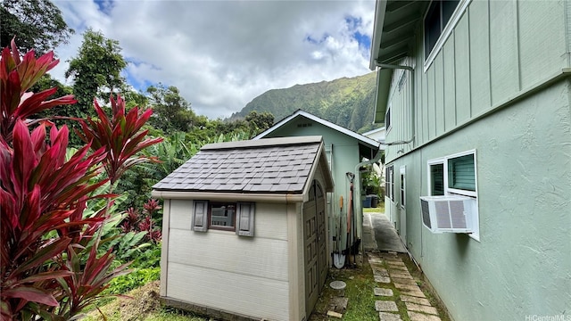 47-643 Hui Ulili St, Kaneohe, HI 96744 - view of shed with a mountain view and cooling unit