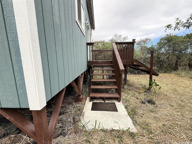 94-6342 Makai St, Naalehu, HI 96772 - view of property exterior featuring a wooden deck