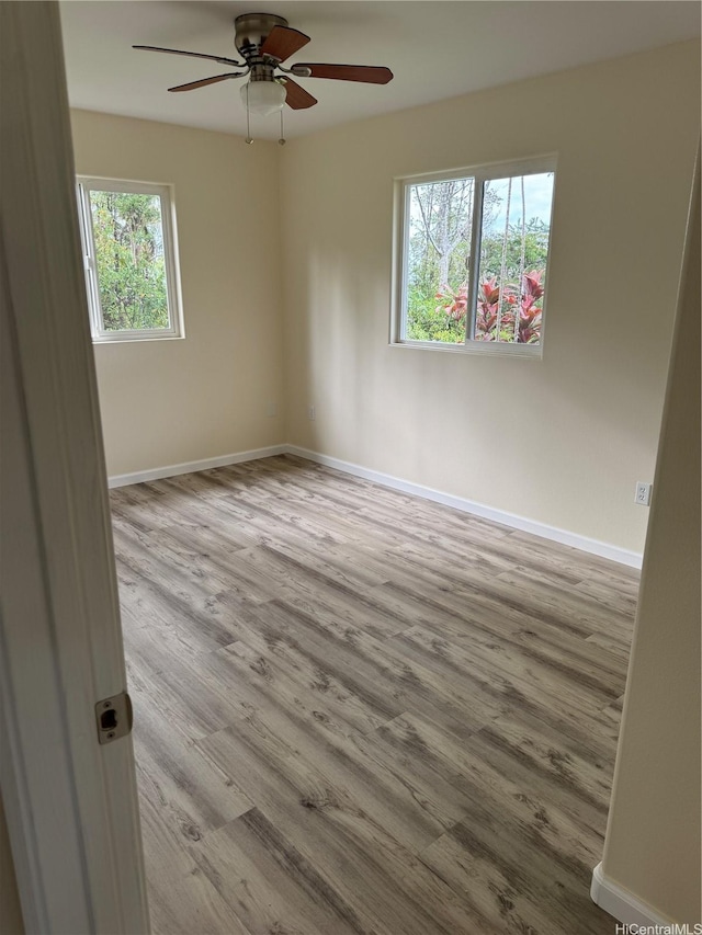 16-2075 Vista Dr, Pahoa, HI 96778 - spare room with a ceiling fan and wood finished floors