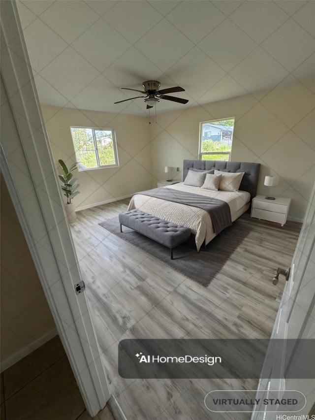 16-2075 Vista Dr, Pahoa, HI 96778 - bedroom featuring multiple windows and ceiling fan