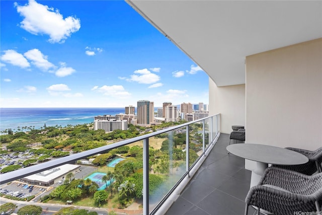 383 Kalaimoku St Unit 3109, Honolulu, HI 96815 - balcony featuring a city view and a water view