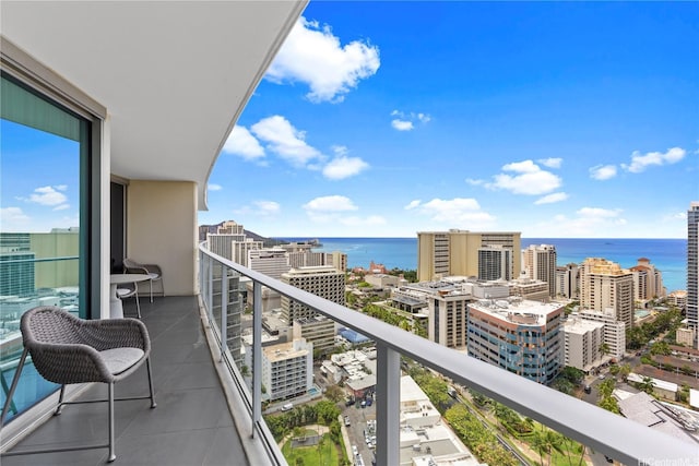 383 Kalaimoku St Unit 3109, Honolulu, HI 96815 - balcony with a water view and a city view