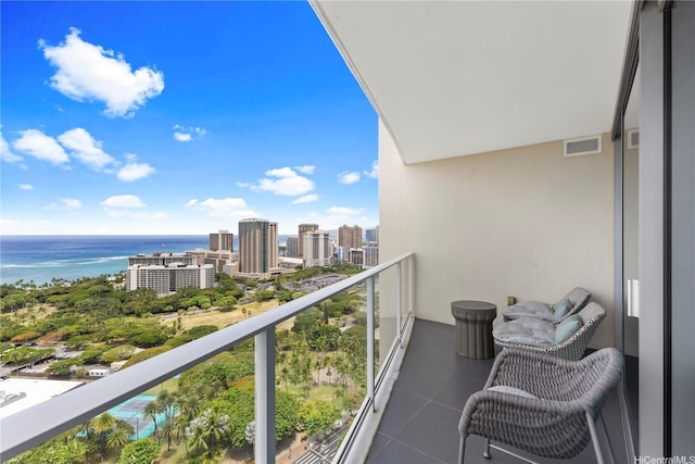 383 Kalaimoku St Unit 3109, Honolulu, HI 96815 - balcony with a city view and a water view