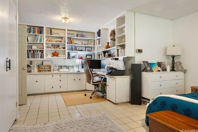 55-439 Naniloa Loop, Laie, HI 96762 - bedroom featuring built in study area, light tile patterned floors, and a textured ceiling