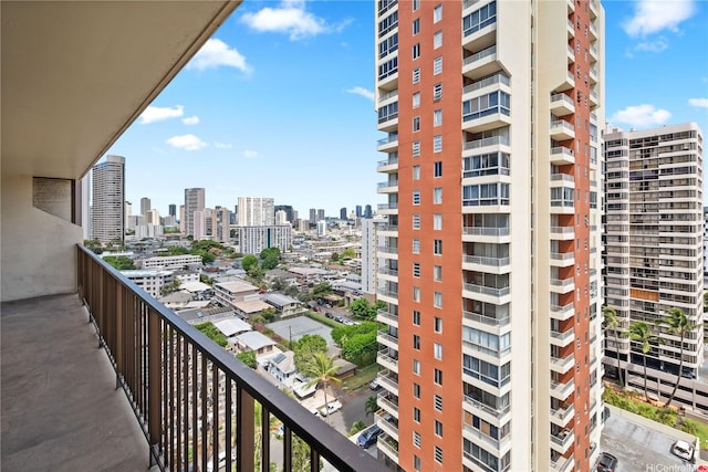 2754 Kuilei St Unit 1601, Honolulu, HI 96826 - balcony with a skyline view