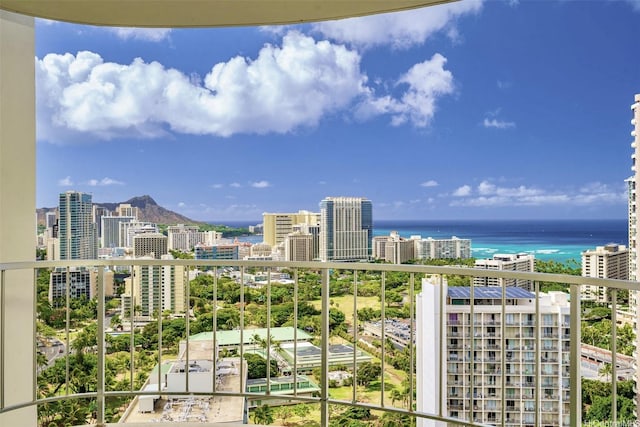 469 Ena Rd Unit 3208, Honolulu, HI 96815 - balcony with a city view and a water view