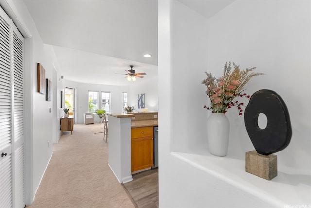 520 Lunalilo Home Rd Unit 6419, Honolulu, HI 96825 - hall with recessed lighting and light carpet