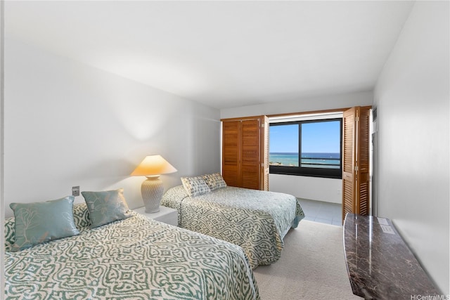1330 Ala Moana Blvd Unit 3305, Honolulu, HI 96814 - tiled bedroom with a water view