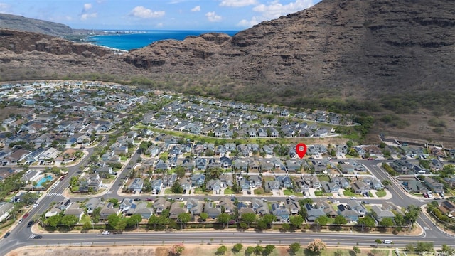 87-1106 Oheohe St, Waianae, HI 96792 - aerial view of property's location featuring a water and mountain view and nearby suburban area