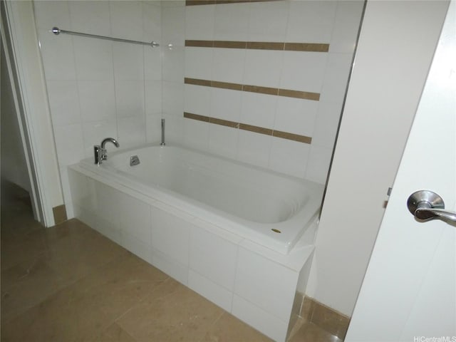 1177 Queen St Unit 3405, Honolulu, HI 96814 - bathroom featuring a garden tub and tile patterned flooring