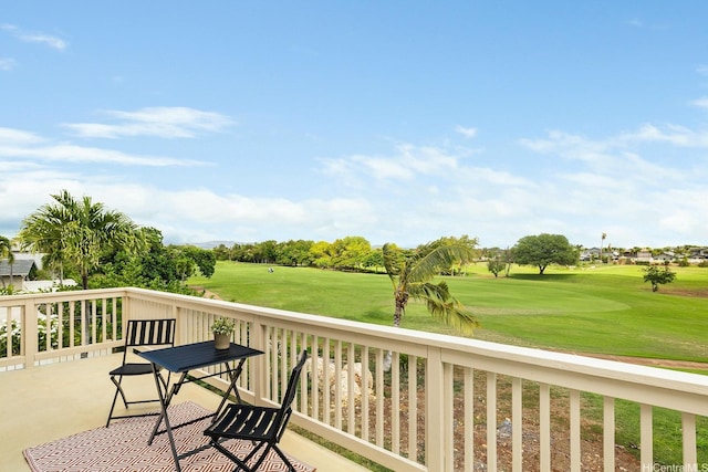 91-497 Kuhialoko St, Ewa Beach, HI 96706 - wooden deck with golf course view and a lawn