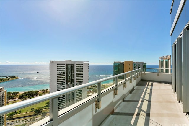 1189 Waimanu St Unit 4301, Honolulu, HI 96814 - balcony featuring a water view