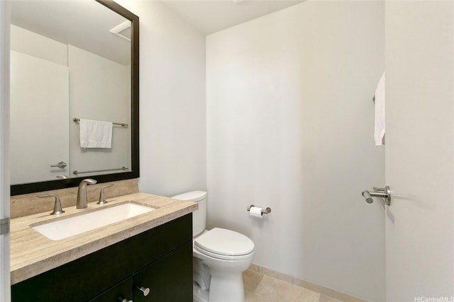 1189 Waimanu St Unit 4301, Honolulu, HI 96814 - half bathroom with vanity and tile patterned flooring